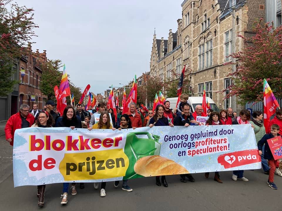 PVDA West-Vlaanderen op straat met 1 mei