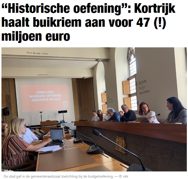 Stad Kortrijk wil hetzelfde laten doen met minder middelen: stop de besparingen!
